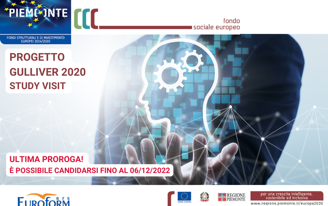 PROROGATA LA SCADENZA PER LA PRESENTAZIONE DELLE CANDIDATURE ALLA VISITA DI STUDIO DEL PROGETTO GULLIVER 2020