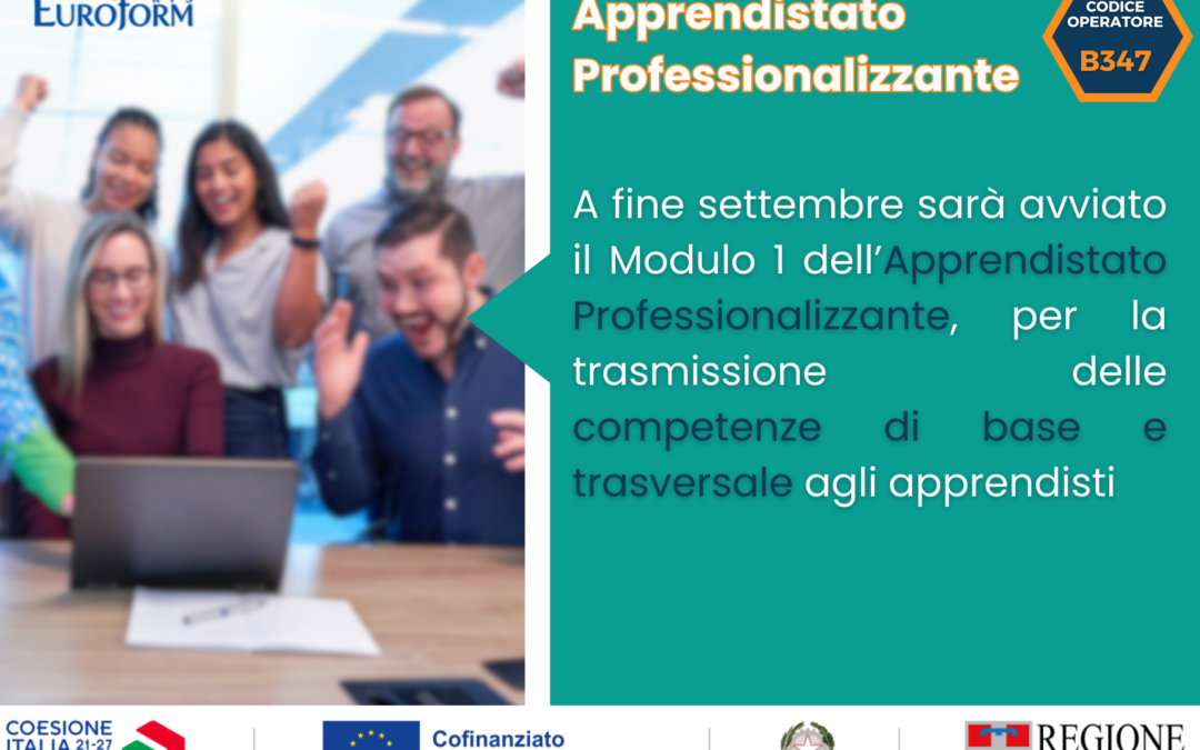 APPRENDISTATO PROFESSIONALIZZANTE (Regione Piemonte) – Programmato l’avvio delle Attività Formative, Sportello Maggio 2023