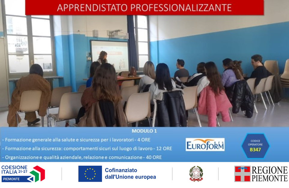 APPRENDISTATO PROFESSIONALIZZANTE (Regione Piemonte) – AVVIO ATTIVITA’ FORMATIVE MODULO 1 – SPORTELLO OTTOBRE 2023