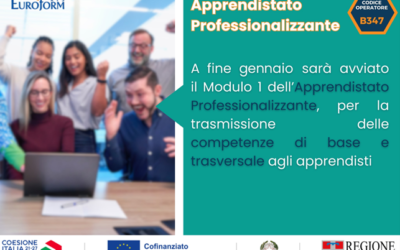 APPRENDISTATO PROFESSIONALIZZANTE (Regione Piemonte). Programmato l’avvio delle Attività Formative – Sportello Ottobre 2023