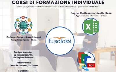 CORSI DI FORMAZIONE INDIVIDUALE – CATALOGO REGIONALE DELL’OFFERTA DI FORMAZIONE INDIVIDUALE CONTINUA E PERMANENTE 2023-2027