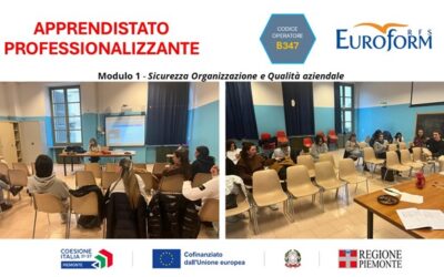 APPRENDISTATO PROFESSIONALIZZANTE (Regione Piemonte). Terminate le Attività Formative relative al Modulo 1 – Sportello Ottobre 2023