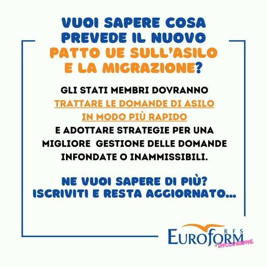 Vuoi sapere cosa prevede il nuovo Patto UE sull’Asilo e la Migrazione?