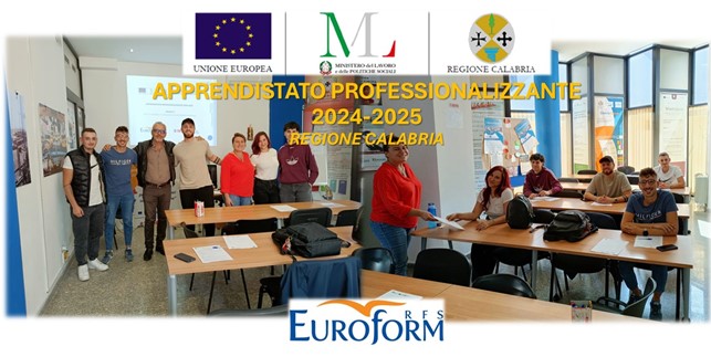 APPRENDISTATO PROFESSIONALIZZANTE REGIONE CALABRIA 2024/2025 – Terminate le attività formative