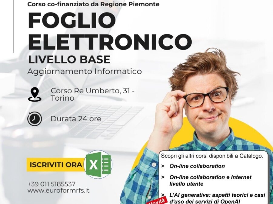 Terminata l’edizione del corso AGGIORNAMENTO INFORMATICO – FOGLIO ELETTRONICO LIVELLO BASE – Sportello 3 – Luglio 2024
