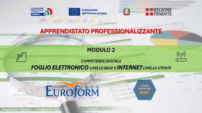 APPRENDISTATO PROFESSIONALIZZANTE (Regione Piemonte) – Avvio Attività Formative Modulo 2 – Sportello Ottobre 2024