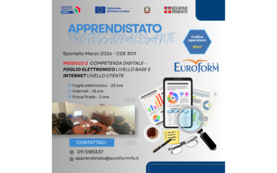 APPRENDISTATO PROFESSIONALIZZANTE (Regione Piemonte)Terminate le attività formative del Modulo 2 – Sportello marzo 2026 – CDE 3011